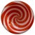 Mid 20th Century Murano Glass Dish with Tangerine Optic Swirls For Sale - Image 9 of 9