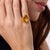 1970s Vintage 14.00 Carat Citrine 14k Yellow Gold Cocktail Ring, Size 5.75 For Sale - Image 5 of 6