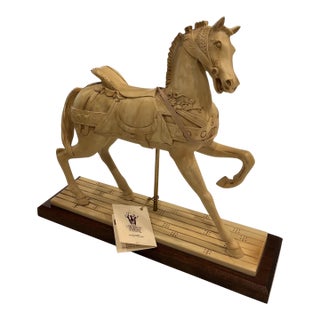 Limited Edition Indianapolis Children's Museum Replica Carousel Horse Statue With Coa For Sale