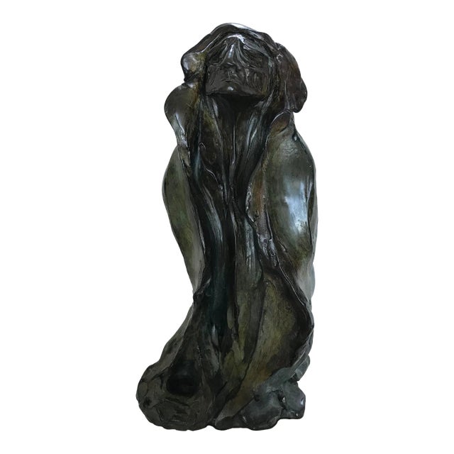 Bronze Figure Sculpture Signed "Wind Prayer" 15/500 For Sale