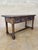 Brown Spanish Walnut Console Table with Carved Drawers, 1920 For Sale - Image 8 of 12