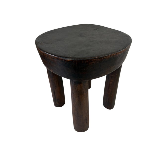 African Vintage African Wood Milk Stool Hehe Gogo People Tanzania 10" H For Sale - Image 3 of 9