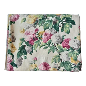 1950 Floral Cotton Curtain Panel "Saison Happily Married Fabrics" -