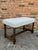Wood Newly Upholstered English Bench For Sale - Image 7 of 9