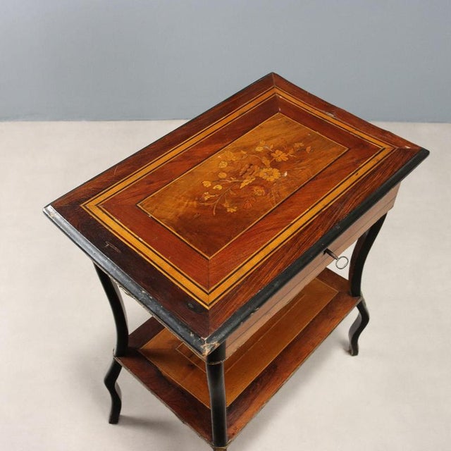 Antique Sewing Table in Wood, 19th Century For Sale - Image 9 of 12