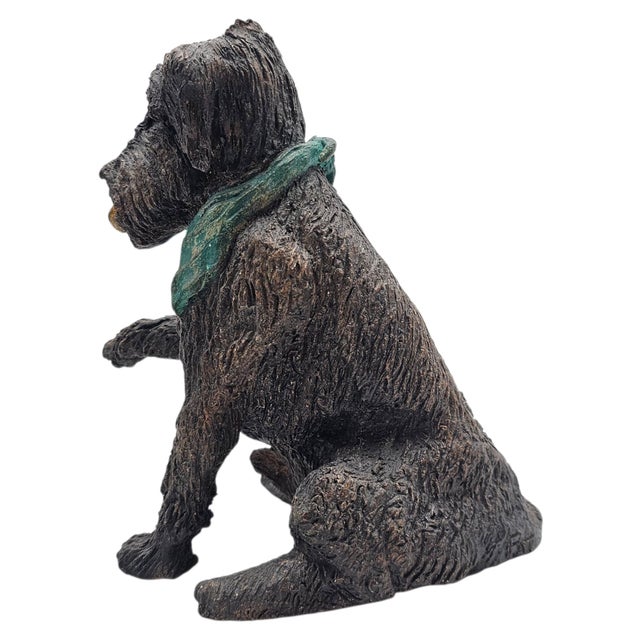 Vintage Hand Sculpted Terracotta Spinone Italiano Dog Studio Art Sculpture For Sale In San Francisco - Image 6 of 13