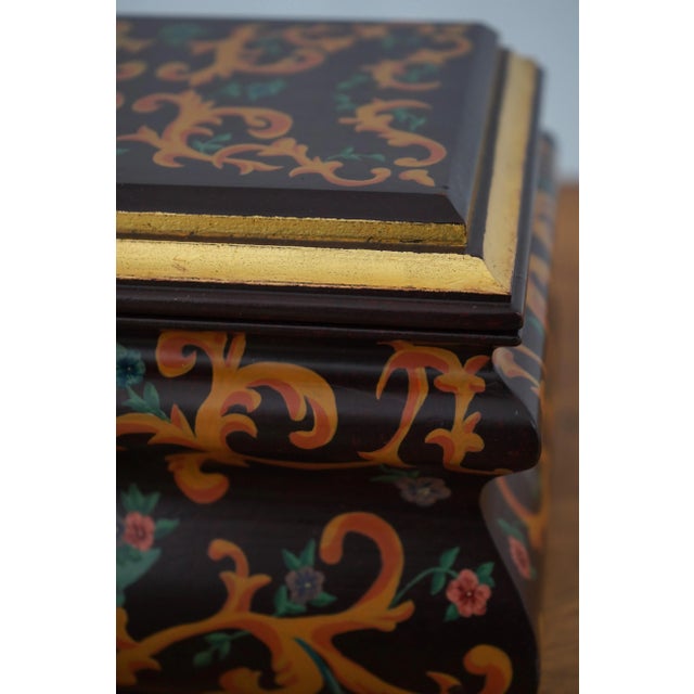 Paint Italian Design Paint Decorated Wood Jewelry Box For Sale - Image 7 of 12