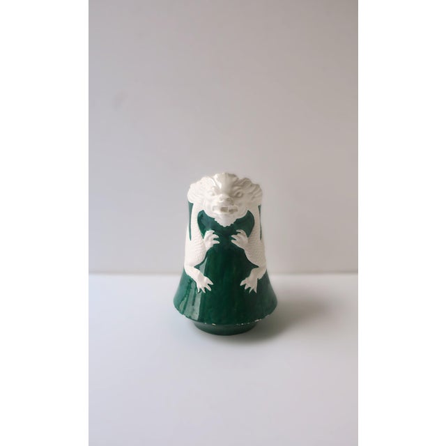 Mid 20th Century Italian Pitcher Vase With Dragon Relief, Circa 1950s Italy For Sale - Image 5 of 11