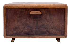 Art Deco Bread Box in Handcrafted Walnut, 1930s