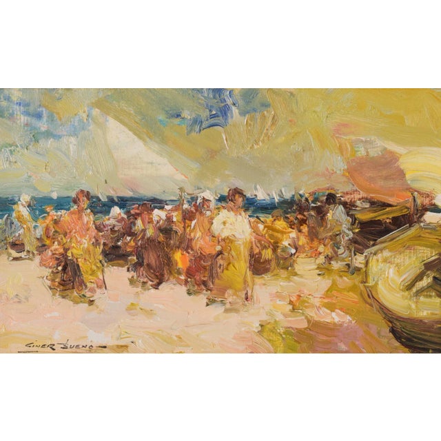 Painting of Beach Scene by Luis Giner Bueno For Sale - Image 10 of 10