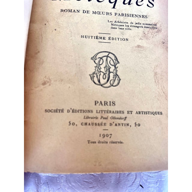 Antique French Red Leather Bound Books - Set of 3 For Sale - Image 10 of 12