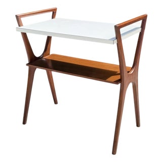 Mid 20th Century Modern Sculptural Wood Side Table For Sale