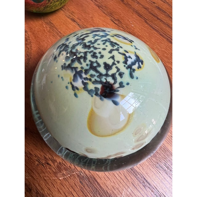 Collection of Green Glass Vintage Paperweights- Set of 4 For Sale In Atlanta - Image 6 of 9