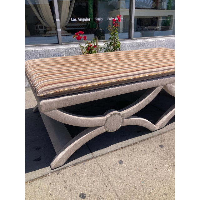 Neoclassical Backless Daybed Fully Upholstered-1 For Sale In Los Angeles - Image 6 of 12