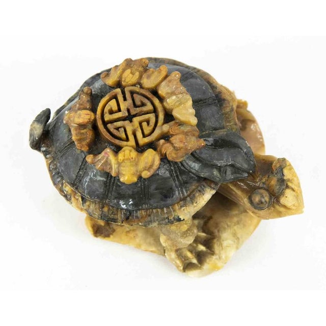 Mid-Century Glass Turtle Paperweight For Sale - Image 3 of 5