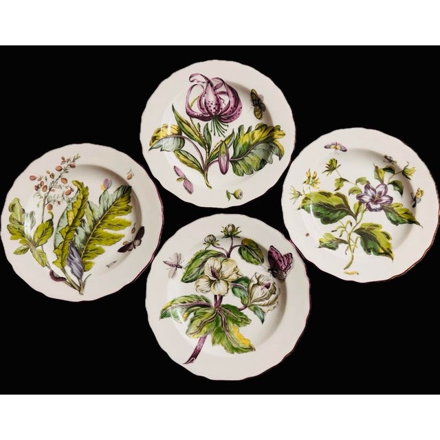 1990s Chelsea Plates Botanical Design by Mottahedeh for Metropolitan Museum of Art - Set of 4 For Sale - Image 5 of 12