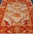 Textile Antique Turkish Oushak With Elegant Motifs in Red, Ivory, Gold and Salmon Pink 7 X 9'8 For Sale - Image 7 of 15