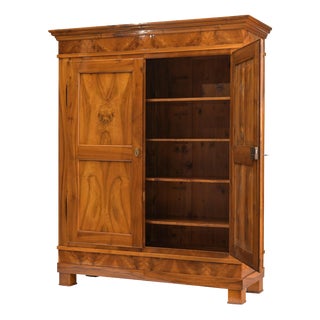 Biedermeier Walnut Cabinet, Rheinhessen, 1830s For Sale