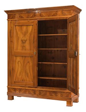 Biedermeier Walnut Cabinet, Rheinhessen, 1830s