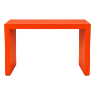 Mid Century Modern Parsons Style Console Corvette Red For Sale