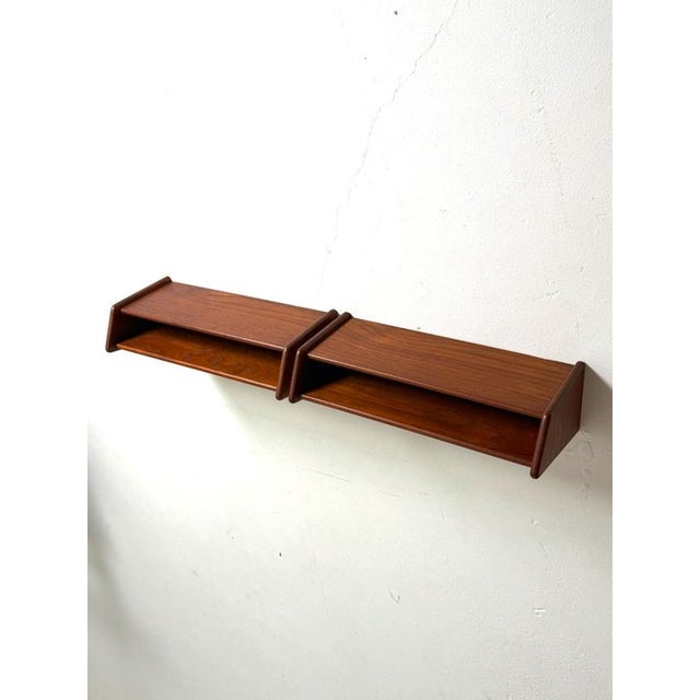 Model 24 Wall Shelves in Teak by Kai Kristiansen for Aksel Kjersgaard, 1960s, Set of 2 For Sale - Image 3 of 10