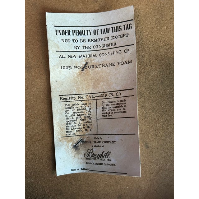 Set of 4 Broyhill Bdining chairs from the 1960s-1970s. This mid-century modern set includes 2 armchairs and 2 side chairs,...