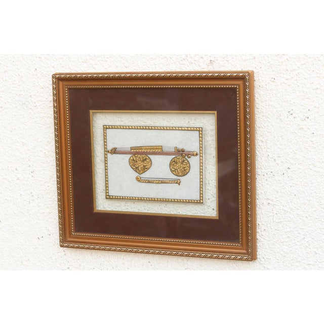 Indian Ceremonial Shield & Dagger Framed Indian Art For Sale - Image 3 of 6