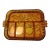 Vintage 1960s Indiana Glass Co 5 Part Dived Amber Glass Serving Tray For Sale