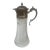 1980s Mid Century Modern Italian Chill It Glass and Silver Plate Pitcher For Sale