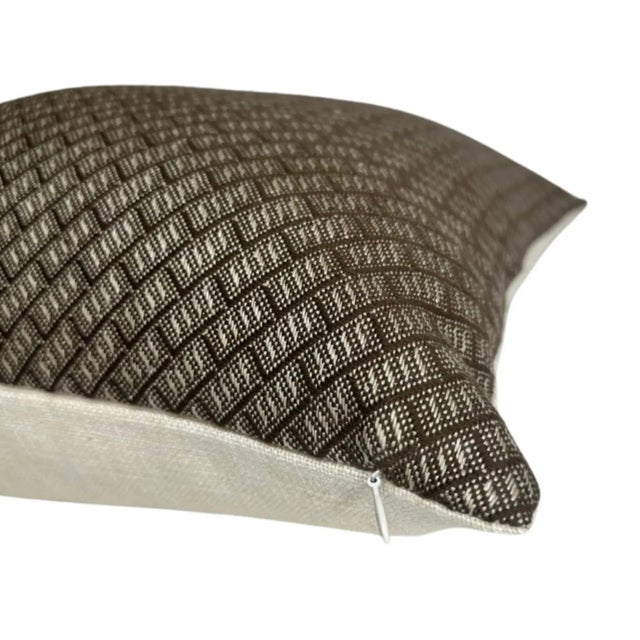 Lattice Woven Pillow Cover, 20x20 Pillow For Sale - Image 4 of 4