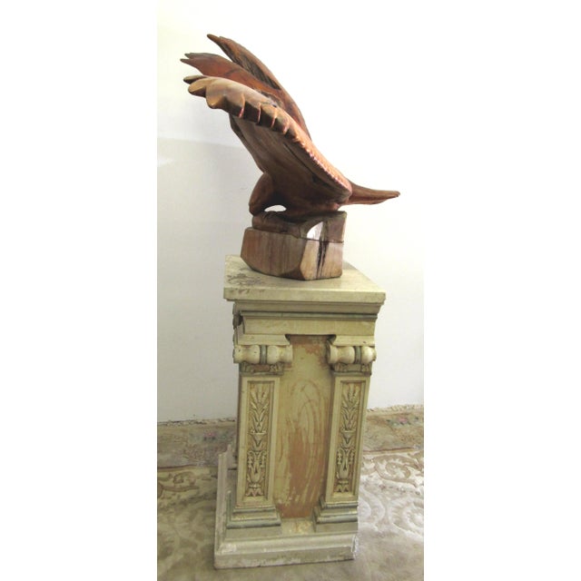 Unusual 1275 Year Old Wood From New Mexico Carved Into an Eagle Sculpture by Leo Moore For Sale - Image 11 of 13