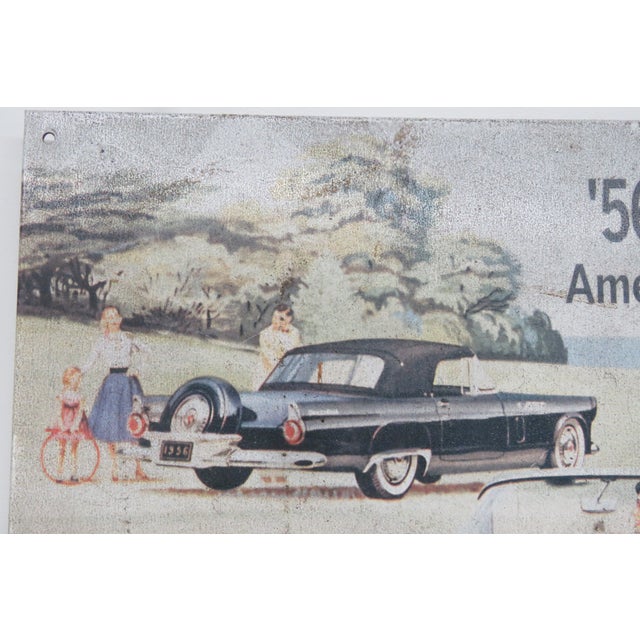 56 Thunderbird Vintage Look Ford Motor Company Out of Print Metal Sign 4704b For Sale - Image 4 of 9