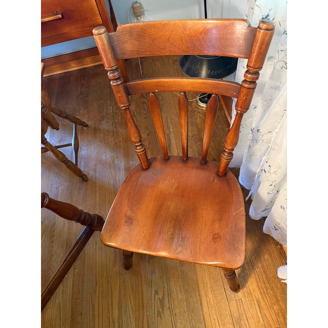 Mid 20th Century Cushman of Vermont Colonial Creations Brandywine Manor Dining Room Set No. 7031, 6 Chair, Expandable Table For Sale In Baltimore - Image 6 of 13