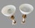 Pair Vintage Alabaster & Bronze Table Lamps Neoclassical Marble Column Matching Add timeless elegance to your home with...