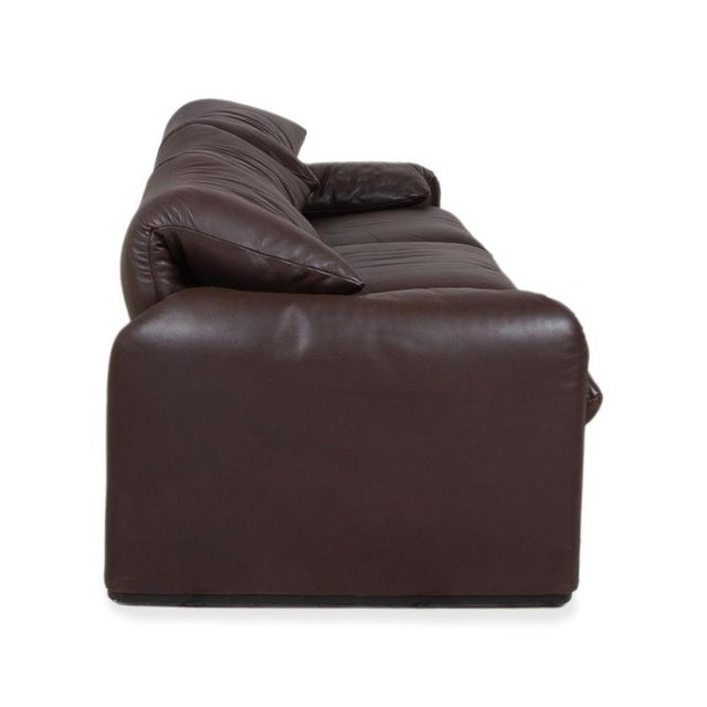 Maralunga Sofa and Chair in Leather from Cassina, Set of 2 For Sale - Image 16 of 18