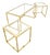 Postmodern Nesting Tables in Brass, Glass and Steel, 1970s, Set of 3 For Sale