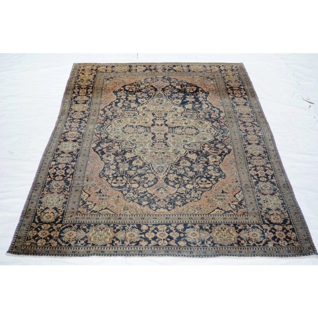Antique Mohtasham Kashan Rug 4'4'' x 6'7'' For Sale - Image 10 of 10