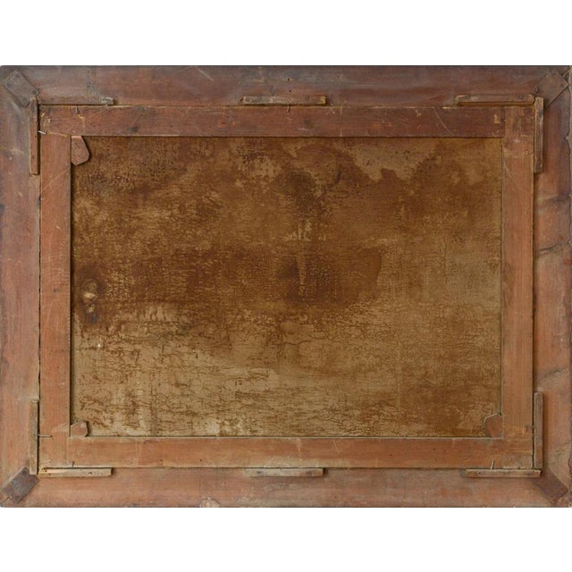 Golden Landscape with Distant Settlement, Reminiscent of Orange Road, Tarpon Springs, 1890s, Oil on Canvas For Sale - Image 5 of 7