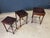 Brown Antique Hand-Crafted Mahogany Nesting Tables With Leather Tops, 1910 For Sale - Image 8 of 17