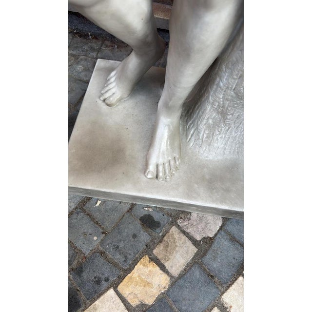 Italian Artist, Large Sculpture of Ganymede, 20th Century, Marble For Sale - Image 12 of 14