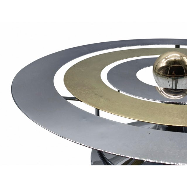 Metal Space Age Chrome and Brass Wall Lamp by Luci Milano, Italy, 1970s For Sale - Image 7 of 8