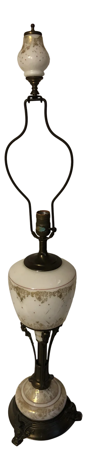 Early 20th Century French Empire Style Gilt Table Lamp