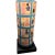1960s Hand Painted Folk Art Quilt Inspired Table Lamp Unsigned With Edward Shade For Sale - Image 4 of 12