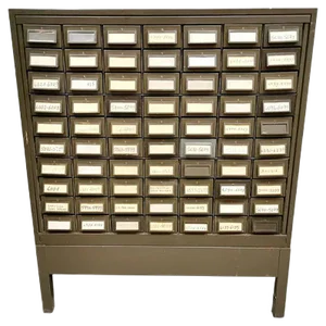 Vintage American Industrial Metal File Cabinet