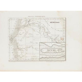 Map of Senegal, 19th Century For Sale