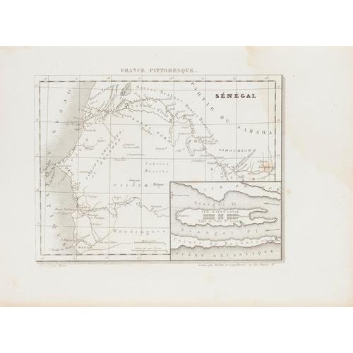 Map of Senegal, 19th Century For Sale