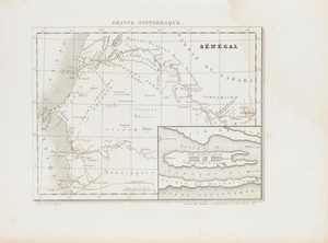 Map of Senegal, 19th Century