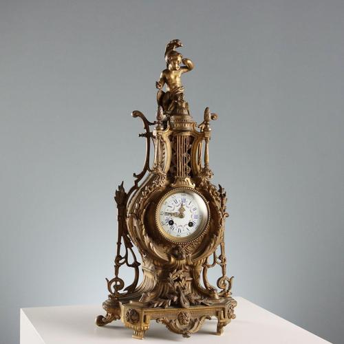 Antique Mantelpiece Clock in Bronze, France, 19th Century For Sale - Image 13 of 13