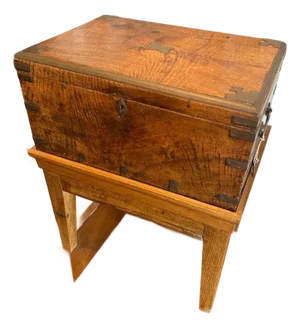 Early 19th Century Tiger Maple Box on Custom Stand