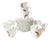 Giraud Limoges Coffee Set with Hand-Painted Gold Leaves, 1950s, Set of 22 For Sale
